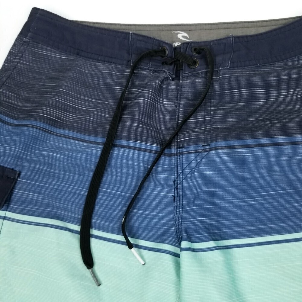 Rip Curl Striped Blue Board Shorts Swimwear Summer Trunks 9" 28 - Picture 4 of 9